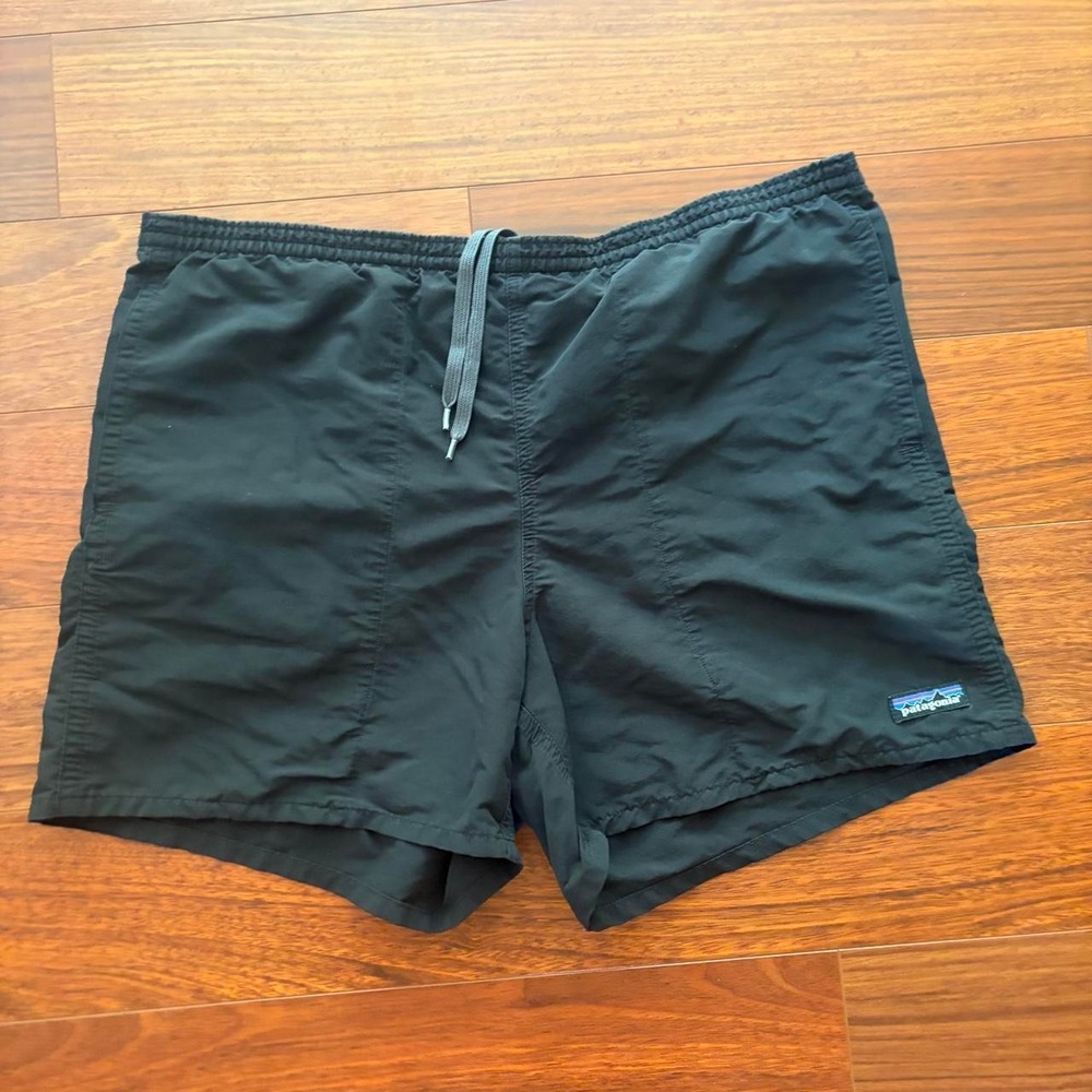 Patagonia Baggies Black Nylon Shorts Swim Trunks Men's XL